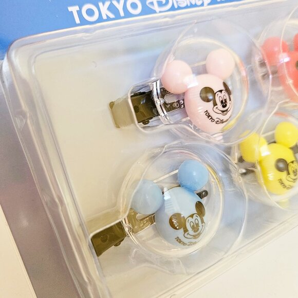 *TOKYO JAPAN* Disney Resort Mickey Colorful Balloon Hairclip Set - 4pcs - NEW!